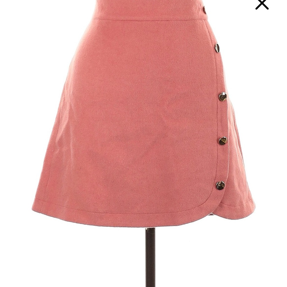 LOFT Pink A-Line Wrap Mini Skirt Resort Wear